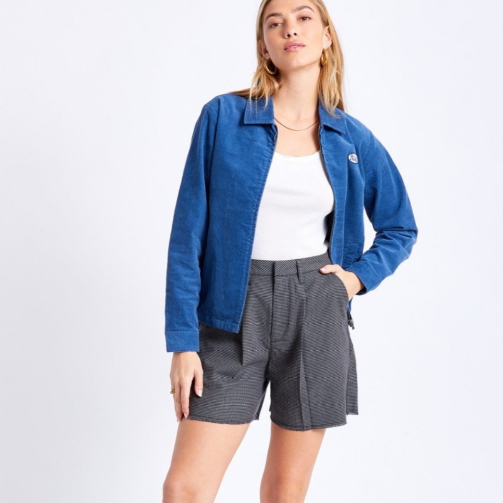 Brixton Victory Trousers Short.High Waisted Black/Gray